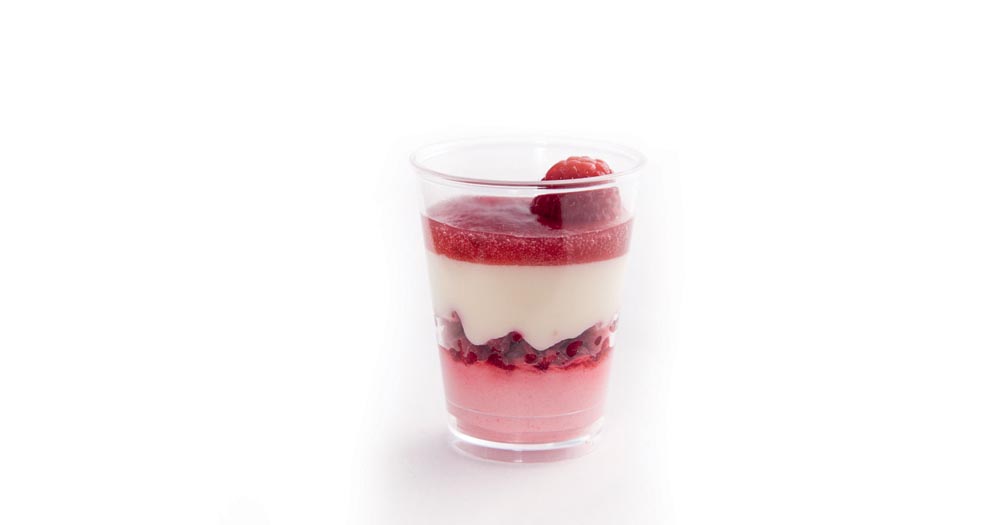 Verrine framboise chocolat blanc